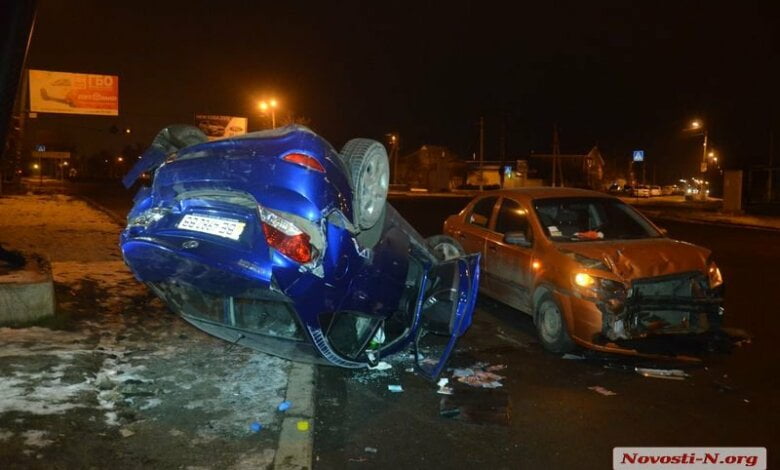 ДТП на «кульбакинском повороте». «Хюндай» перевернулся на крышу после столкновения с «Шевроле» | Корабелов.ИНФО image 1