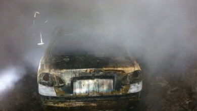 На территории частного домовладения в Балабановке сгорел автомобиль | Корабелов.ИНФО image 1