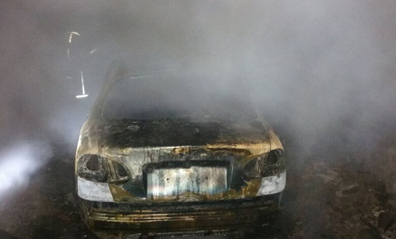 На территории частного домовладения в Балабановке сгорел автомобиль | Корабелов.ИНФО image 1