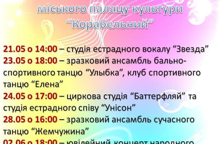 Палац культури «Корабельний» запрошує всіх на звітні концерти маленьких зірочок | Корабелов.ИНФО