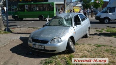 В Николаеве Range Rover перевернул «Приору» на крышу | Корабелов.ИНФО image 1