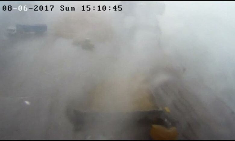 Опубликовано видео урагана в порту "Ольвия". В результате стихии произошло неконтролируемое перемещение 7-ми кранов | Корабелов.ИНФО image 2