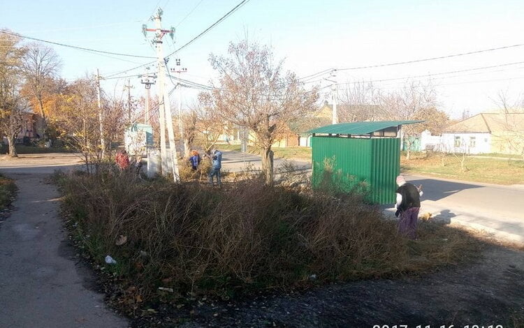 В Широкой Балке навели порядок возле остановки | Корабелов.ИНФО image 1