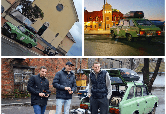 «Сумасшедшие» николаевцы на «ржавом Москвиче», миновав Европу, добрались до Африки. ВИДЕО | Корабелов.ИНФО