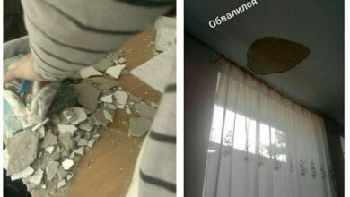 В школе Витовского района во время урока обвалился потолок | Корабелов.ИНФО