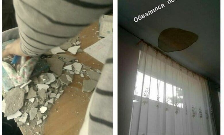 В школе Витовского района во время урока обвалился потолок | Корабелов.ИНФО