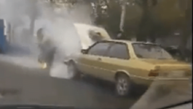 На ходу загорелась Audi, ехавшая по проспекту Богоявленскому в Николаеве | Корабелов.ИНФО