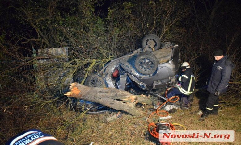 Под Николаевом автомобиль слетел с дороги: пассажир погиб, водитель - в тяжелом состоянии (видео) | Корабелов.ИНФО image 2