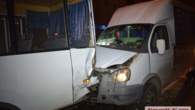 Две "маршрутки" столкнулись в Николаеве -  пострадали 4 пассажира | Корабелов.ИНФО image 1