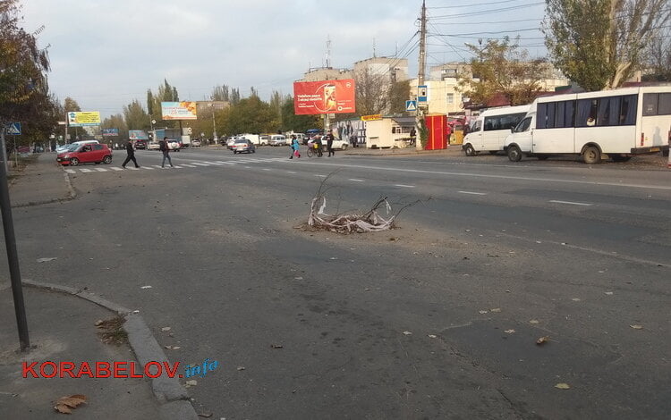 "Просто позорище!!! Столба уж давно нет, а аварийная ситуация так и осталась", - николаевец о дороге в Корабельном районе | Корабелов.ИНФО