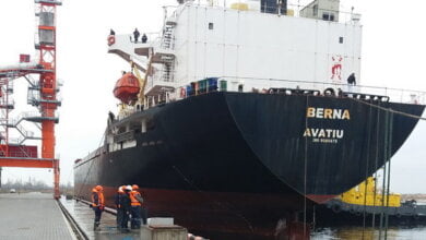 Новий морський термінал "Євровнєшторг", розташований у Корабельному районі, обробив перше судно | Корабелов.ИНФО