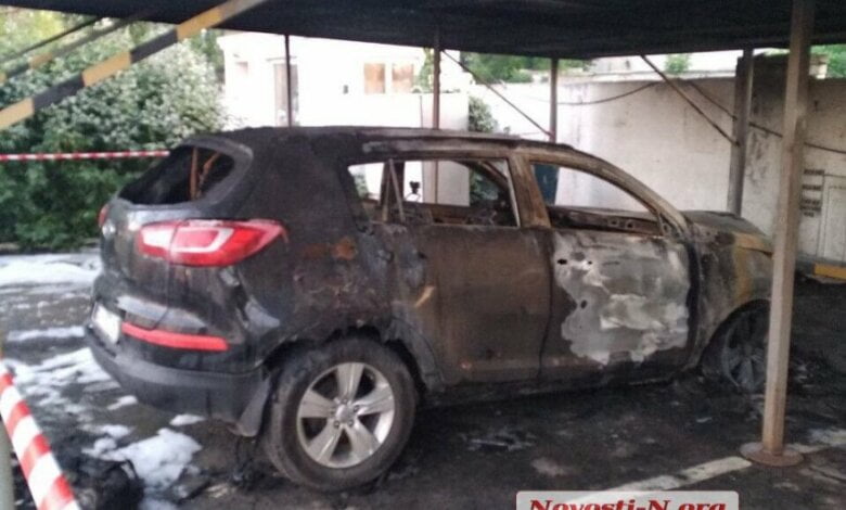 В Николаеве сожгли автомобиль начальника локомотивного депо | Корабелов.ИНФО