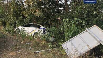 "Не заметил": на Николаевщине рейсовый автобус врезался в автомобиль патрульной полиции (ВИДЕО) | Корабелов.ИНФО