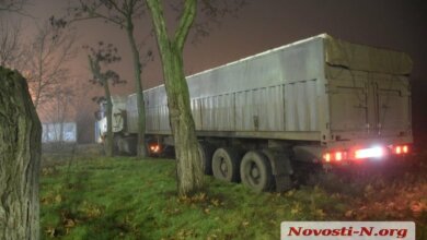 В Корабельном районе "фуру" подрезала "маршрутка" - зерновоз слетел с дороги | Корабелов.ИНФО