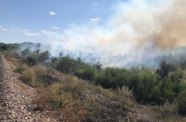 В Корабельном районе более трех часов тушили пожар, возникший из-за поезда | Корабелов.ИНФО image 3