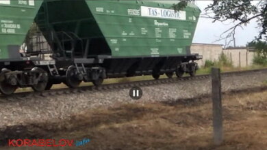 Сигналил более 10 минут: поезд надолго перекрыл движение в Корабельном районе (видео) | Корабелов.ИНФО