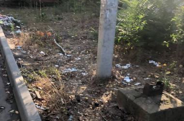 "Давно не видела руки коммунальных служб",- жители жалуются на неубранную территорию возле сквера "Комсомольский" | Корабелов.ИНФО image 1