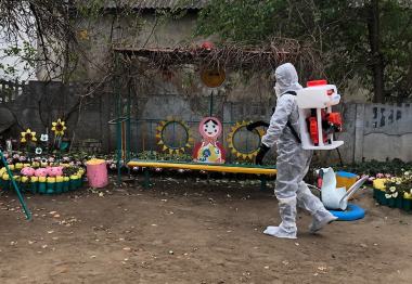 Рятувальники в Корабельному районі продезинфікували об’єкти із масовим перебуванням людей | Корабелов.ИНФО image 4