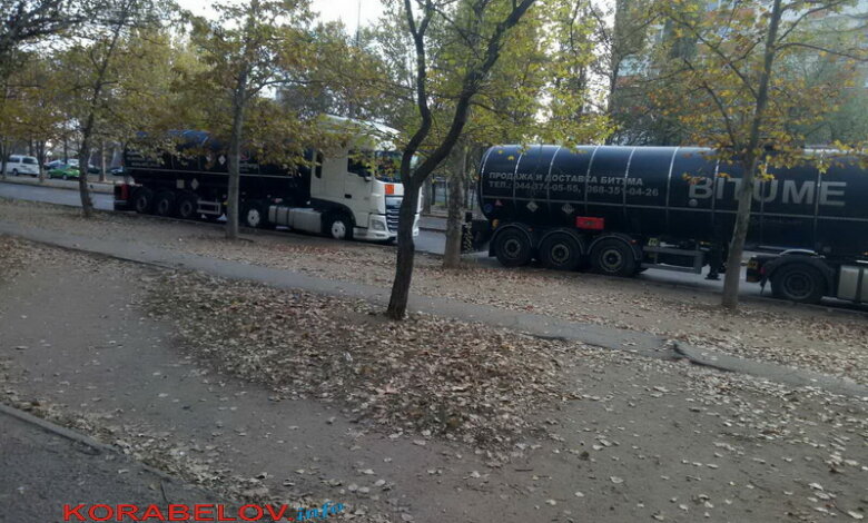 фуры на пр. Корабелов (ноябрь 2020)