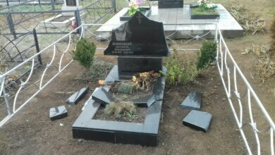 Вандалы разрушили около 50 памятников на сельском кладбище в Витовском районе (видео) | Корабелов.ИНФО image 1