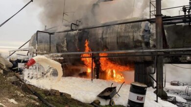 Полиция подозревает поджог: пожар на нефтебазе в Витовском районе | Корабелов.ИНФО