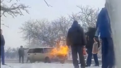 пожар авто на "Жукова" 29.01.2021