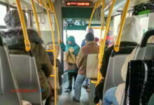 пассажиры автобуса №91 в Николаеве