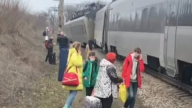 Сошел с рельсов пассажирский поезд Киев — Запорожье (видео) | Корабелов.ИНФО