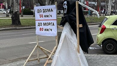 В Николаеве возле дорог поставили фигуры Смерти с косой | Корабелов.ИНФО