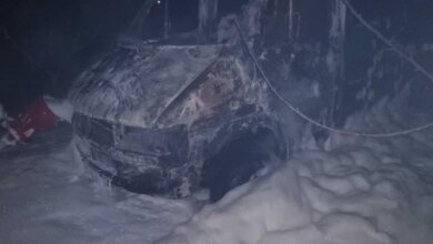 В Витовском районе ночью сгорел микроавтобус | Корабелов.ИНФО