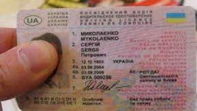 водительское удостоверение