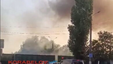 Дымящий поезд в Корабельном районе