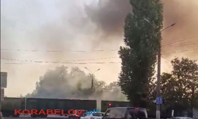 Дымящий поезд в Корабельном районе