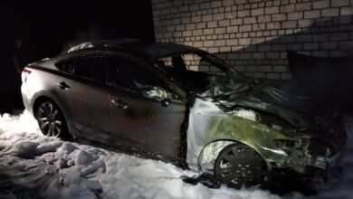 сгоревшая Мазда