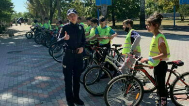 велопробег в Николаевской школе №44