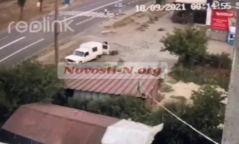 скрин с видео ДТП