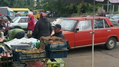 стихийная торговля в Корабельном районе Николаева