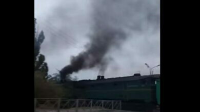 поезд, дым от тепловоза