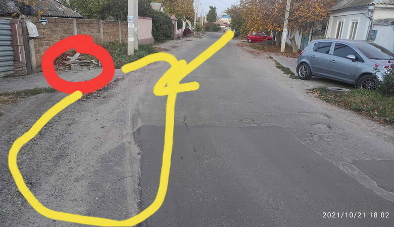 нет бордюров по ул. Оранжерейной