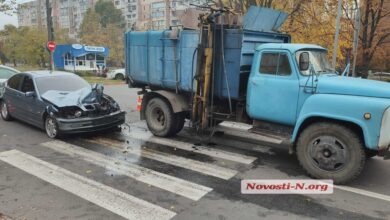 ДТП с мусоровозом