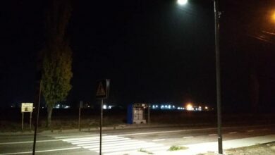 освещенный переход на объездной в Корабельном районе