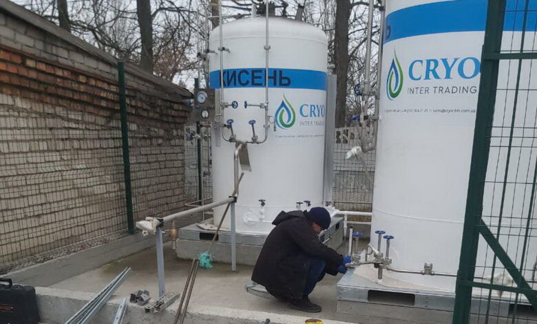 емкости с кислородом в Николаевской горбольнице №5