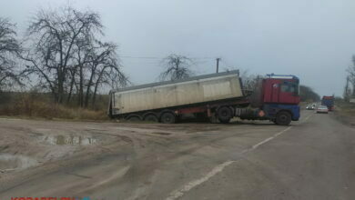 ДТП с фурой на выезде из Галицыново