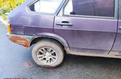 красный шлам от НГЗ на колесах авто