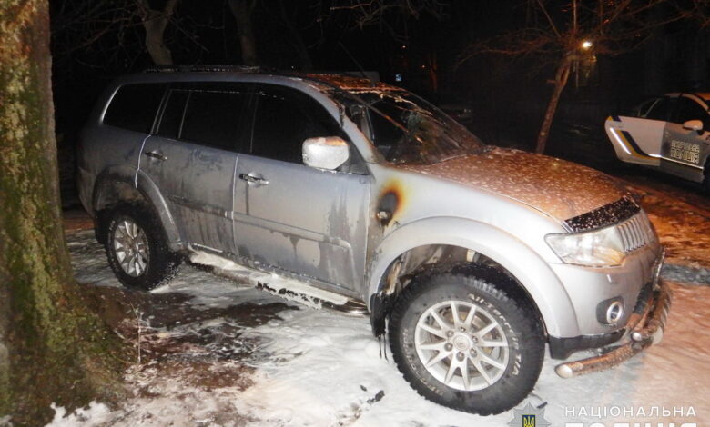 горевший "Мицубиси"