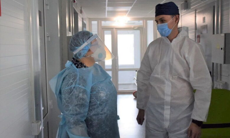 Визит замминистра здравоохранения в ковидный госпиталь Николаевской горбольницы 5