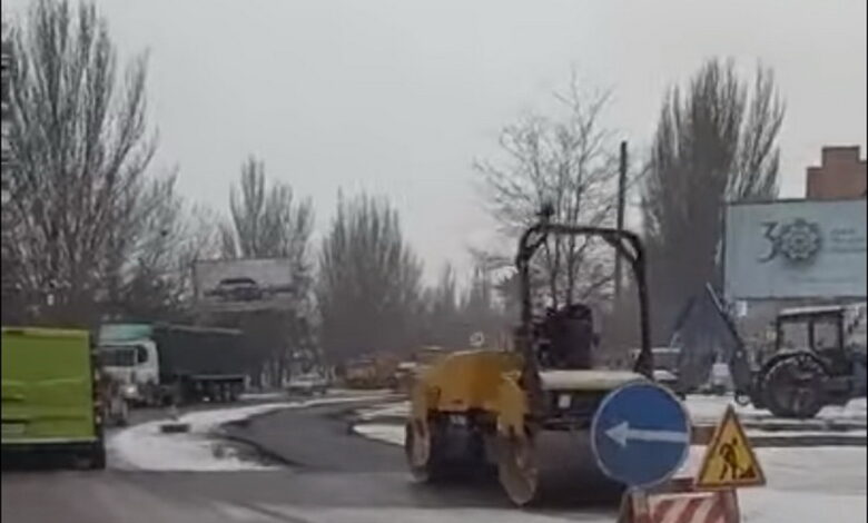 укладка асфальта в мороз и снег