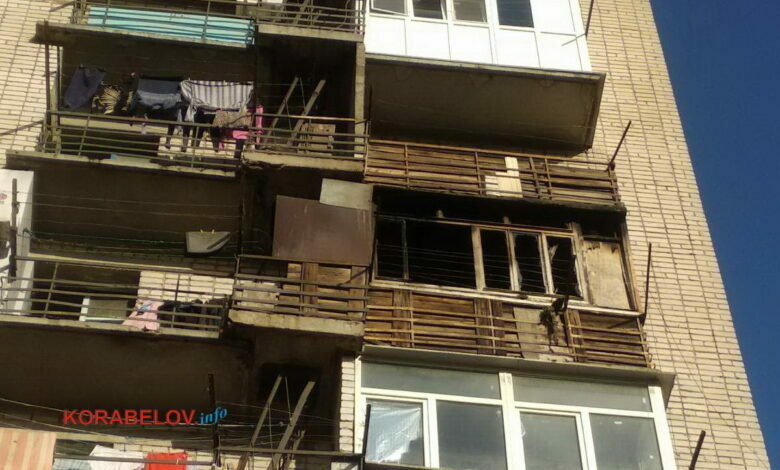 последствия пожара в общежитии по пр. Корабелов, 2 в Николаеве