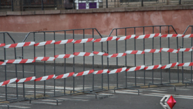 перекрытие движения транспорта