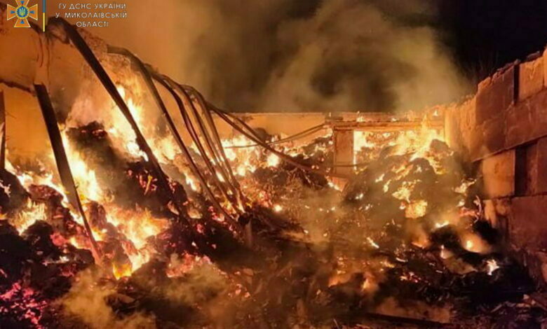 пожар соломы